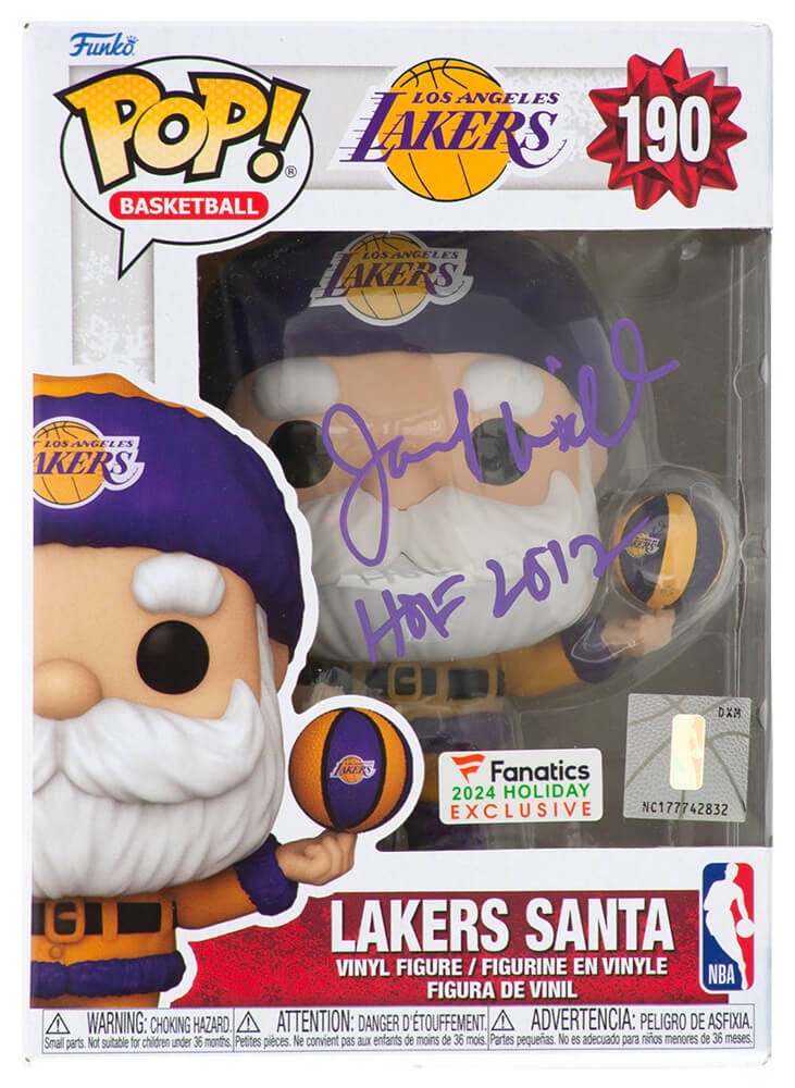 Jamaal Wilkes Signed  Lakers SANTA NBA Funko Pop #190 w/HOF 2012 -(SCHWARTZ COA)