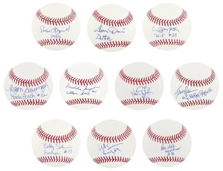 (Set of 10 Balls) A League Of Their Own Single Signed Baseball w/Character Names