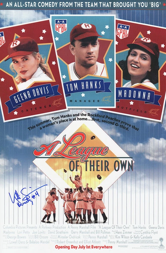 Kelli Simpkins Signed A League Of Their Own 11×17 Movie Poster w/Beverly -SS COA