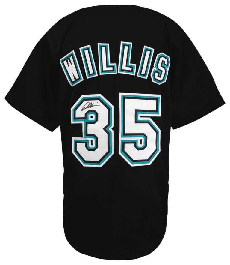 Dontrelle Willis Signed Black Custom Baseball Jersey - (SCHWARTZ SPORTS COA)