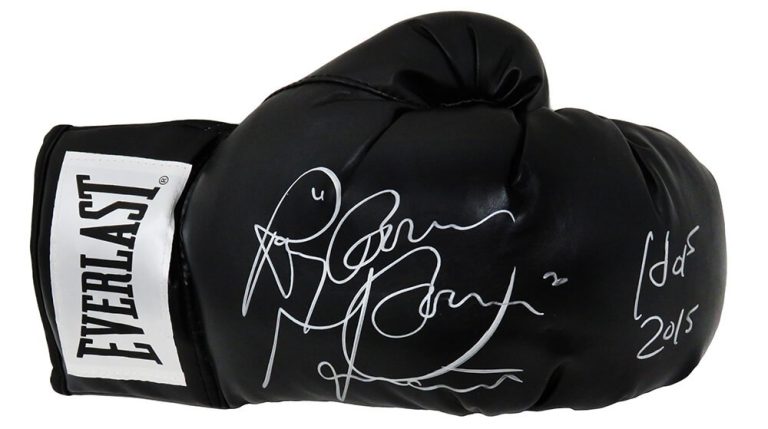 Ray Mancini Signed Everlast Black Boxing Glove w/Boom Boom, HOF 2015 - SCHWARTZ