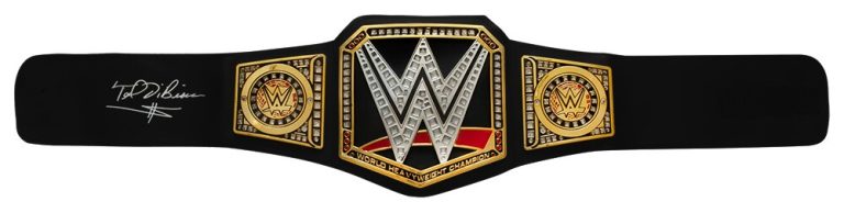 Ted DiBiase Signed WWE World Championship Replica Toy Wrestling Belt - (SS COA)