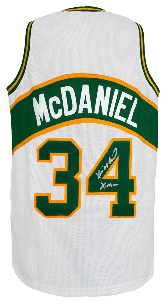 Xavier McDaniel Signed White T/B Custom Basketball Jersey w/X-Man (SCHWARTZ COA)