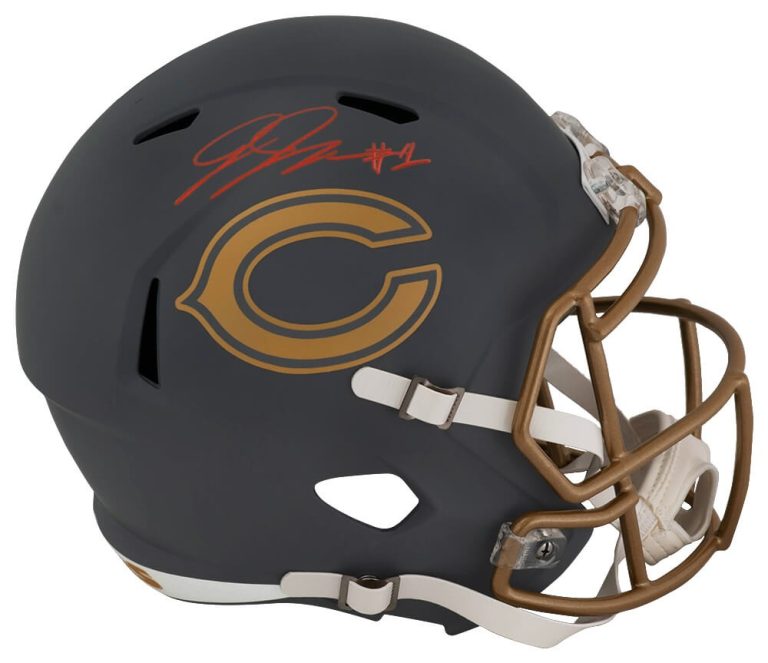 Jaylon Johnson Signed Bears SLATE Riddell F/S Replica Helmet - (SCHWARTZ COA)