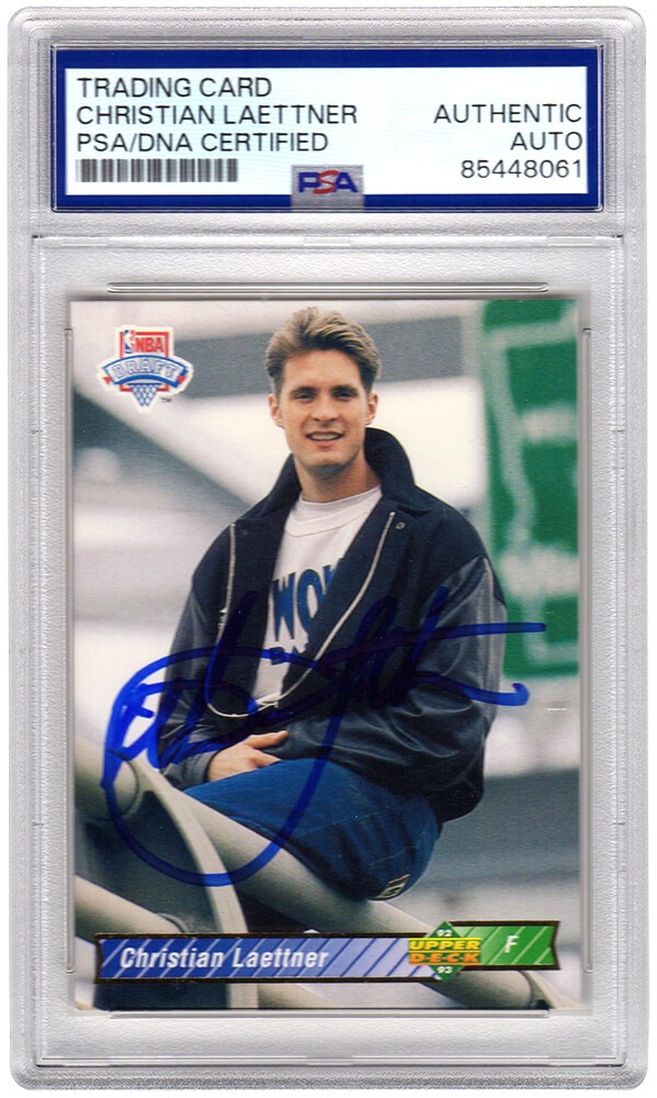 Christian Laettner Signed T'Wolves 1992-93 UD RC Basketball Card #3 - (PSA/DNA)