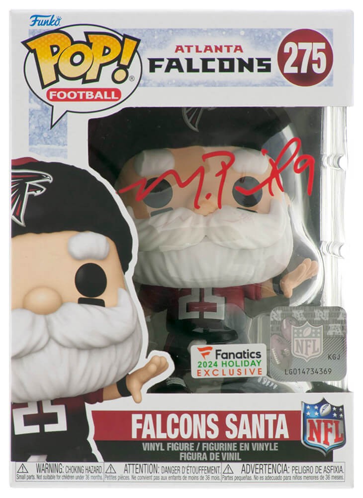 Michael Penix Jr. Signed Falcons 2024 SANTA Funko Pop Doll #275 - (SCHWARTZ COA)