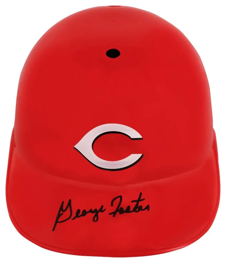 George Foster Signed Reds Souvenir Replica Batting Helmet -(SCHWARTZ SPORTS COA)