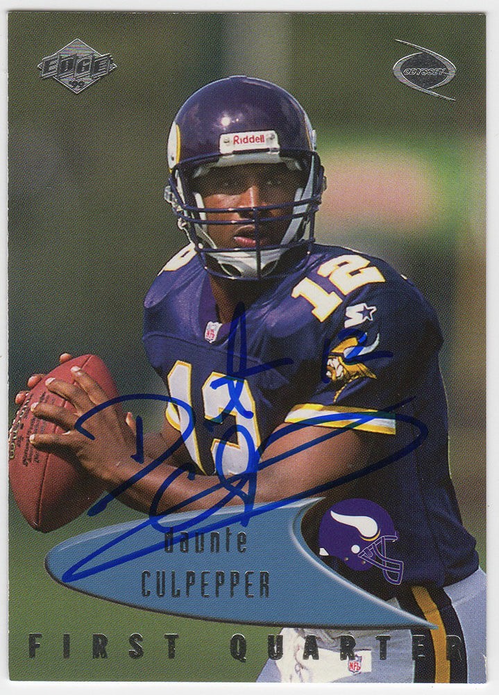 Daunte Culpepper Signed Vikings 1999 Score Supplemental RC Card #S83 - (SS COA)