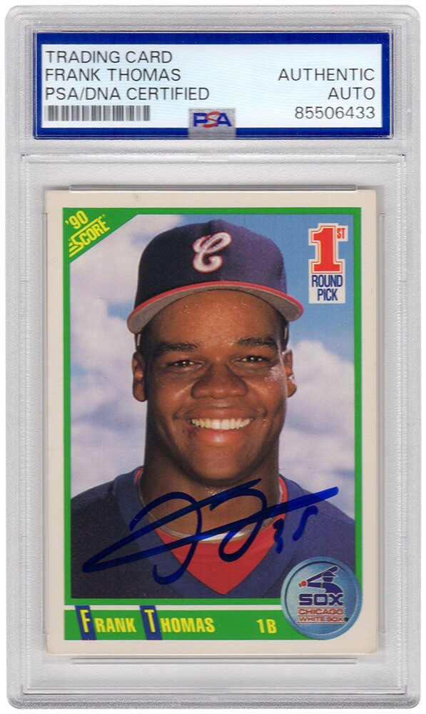 Frank Thomas Signed White Sox 1990 Score Rookie Card #663 - (PSA Encapsulated)