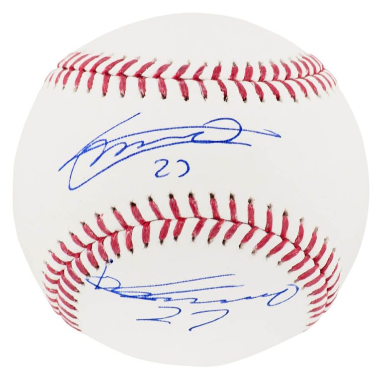 Vladimir Guerrero Sr & Vladimir Guerrero Jr Dual Signed MLB Baseball - (JSA COA)