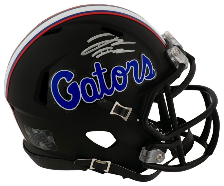 DJ Lagway Signed Florida Gators Black Riddell Speed Mini Helmet -(SCHWARTZ COA)