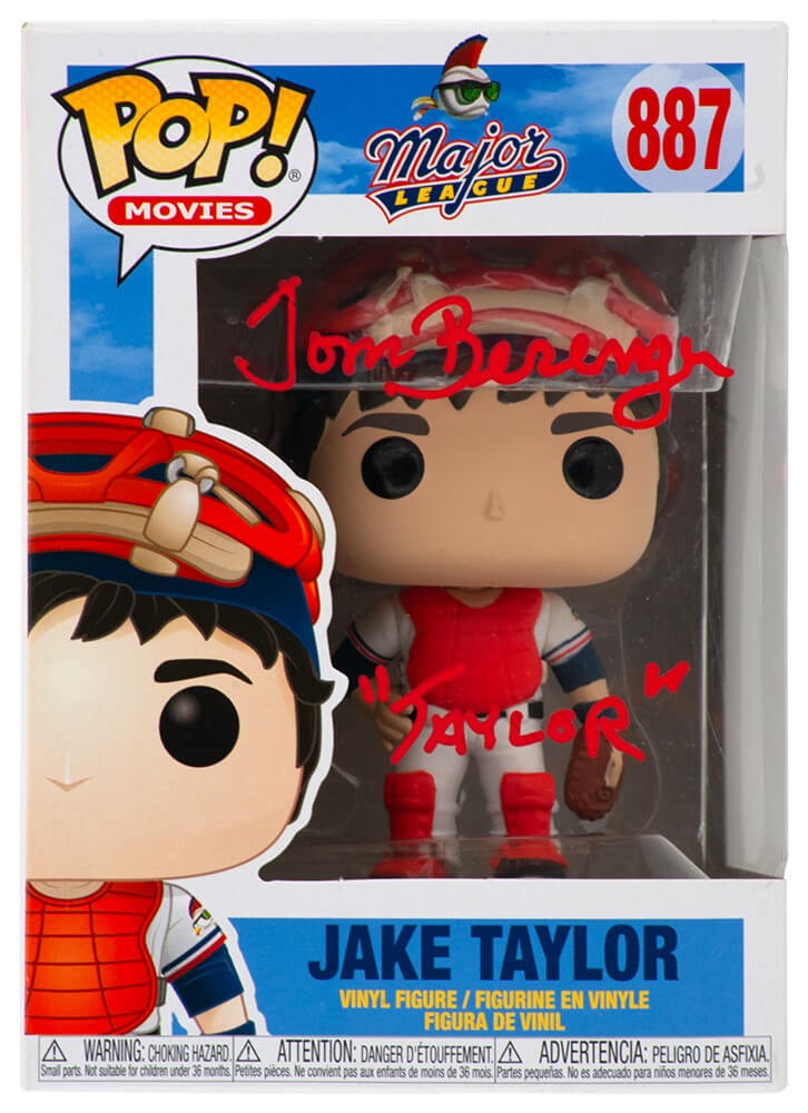 Tom Berenger Signed Major League Jake Taylor Funko Pop Doll #887 w/Taylor-SS COA