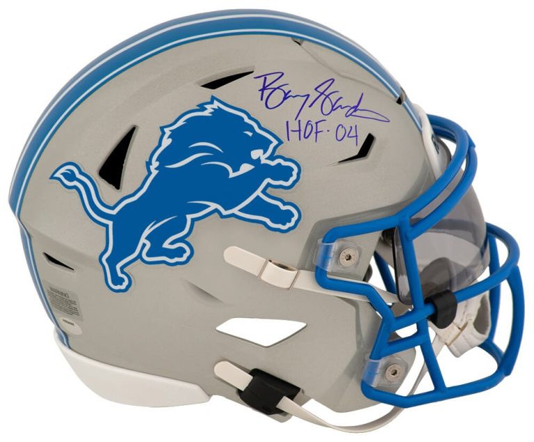 Barry Sanders Signed Lions Riddell Mid-Size SpeedFlex Helmet w/HOF -SCHWARTZ COA