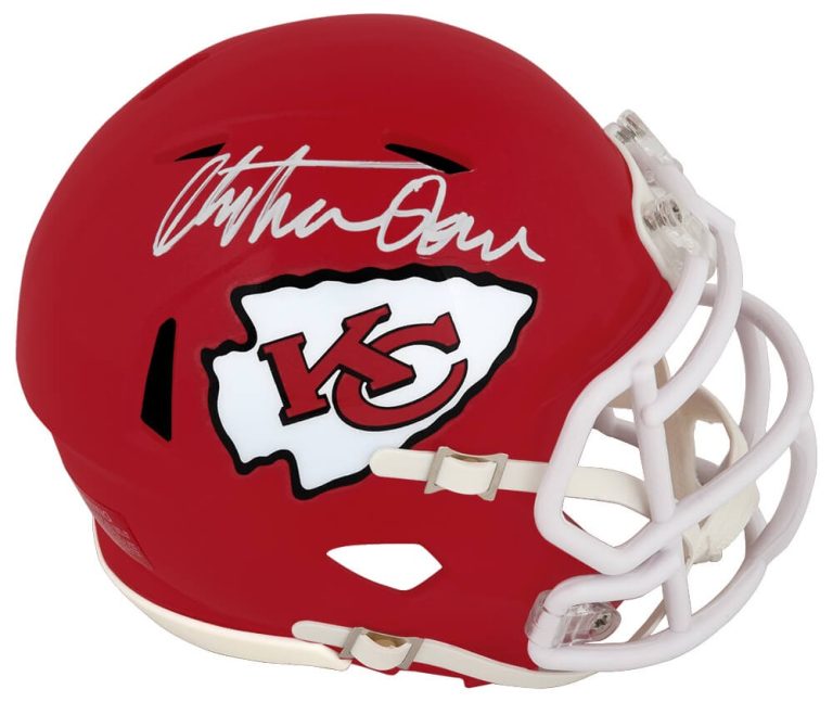 Christian Okoye Signed Kansas City Chiefs Riddell Speed Mini Helmet - (SS COA)