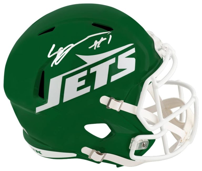 Sauce Gardner Signed Jets Riddell Green Full Size Replica Helmet -(FANATICS COA)