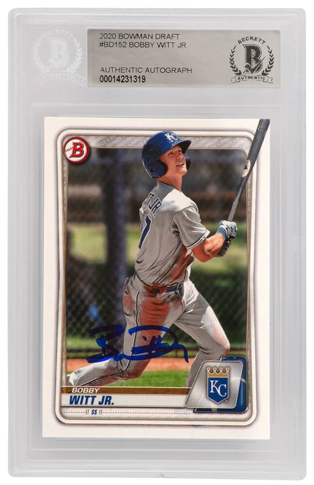 Bobby Witt Jr. Signed Royals 2020 Bowman Draft Rookie Card #BD-152 - (Beckett)