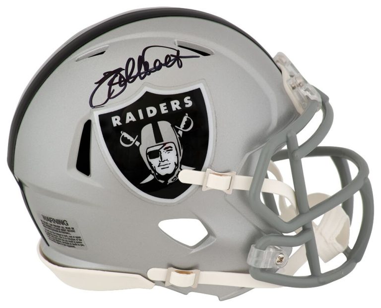 Willie Gault Signed Raiders Riddell Speed Mini Helmet - (SCHWARTZ COA)