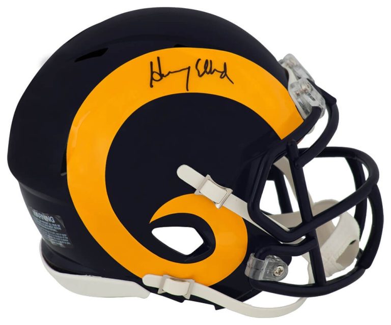 Henry Ellard Signed Los Angeles Rams Riddell Speed Mini Helmet - (SCHWARTZ COA)