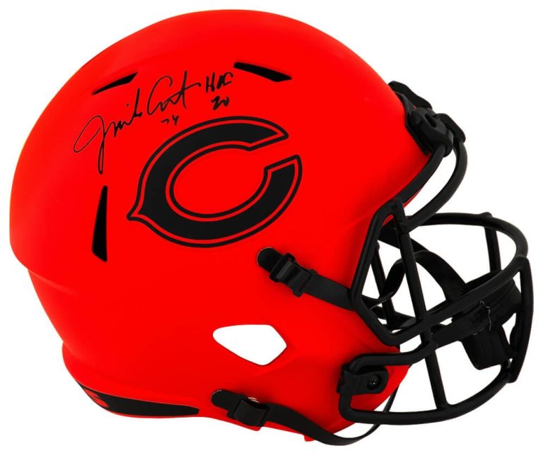 Jim Covert Signed Bears RAVE Riddell Full Size Replica Helmet w/HOF'20 -(SS COA)