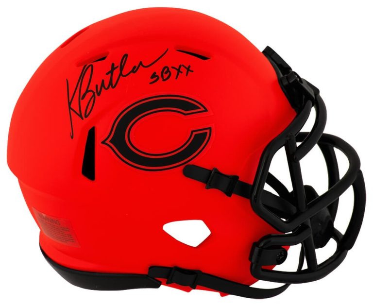 Kevin Butler Signed Bears RAVE Riddell Speed Mini Helmet w/SB XX -(SCHWARTZ COA)