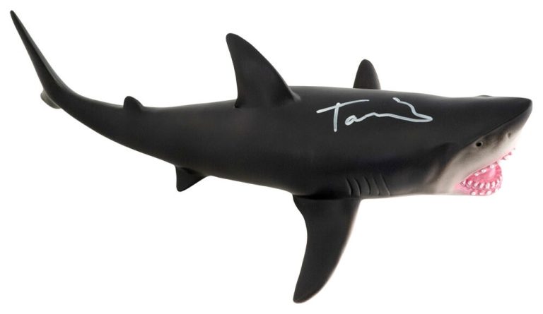 Tara Reid Signed Great White Shark 15-inch Grey Rubber Toy - (SCHWARTZ COA)