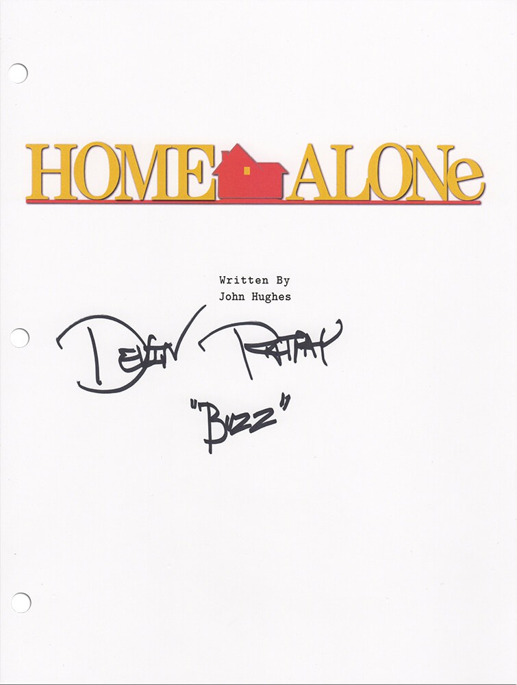 Devin Ratray Signed Home Alone Movie Script Cover Page w/Buzz - (SCHWARTZ COA)