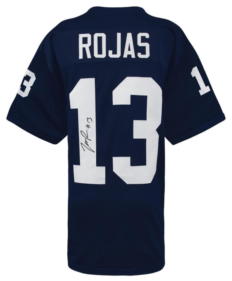 Tony Rojas Signed Navy Custom College Football Jersey - (SCHWARTZ COA)