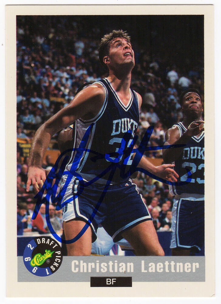 Christian Laettner Signed 1992 Classic Draft Picks Trading Card #43 - (SS COA)