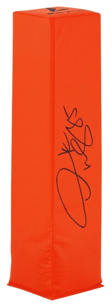 Derrick Mason Signed BSN Orange Football Endzone Pylon - (SCHWARTZ COA)