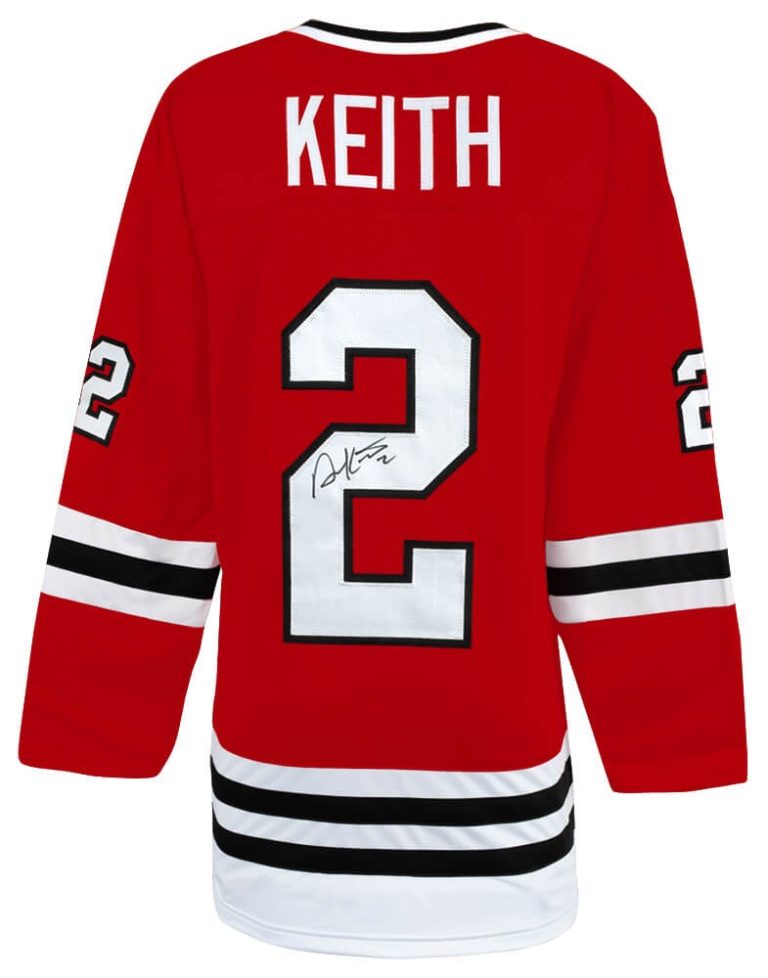 Duncan Keith Signed Red Custom Long Sleeve Hockey Jersey - (SCHWARTZ COA)
