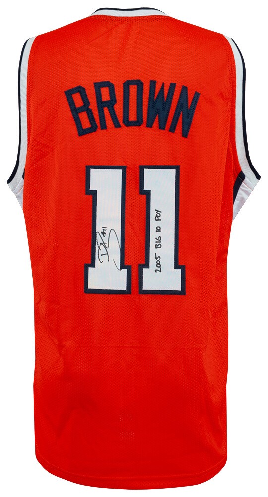 Dee Brown Signed Orange Custom Basketball Jersey w/2005 Big 10 POY - (SS COA)