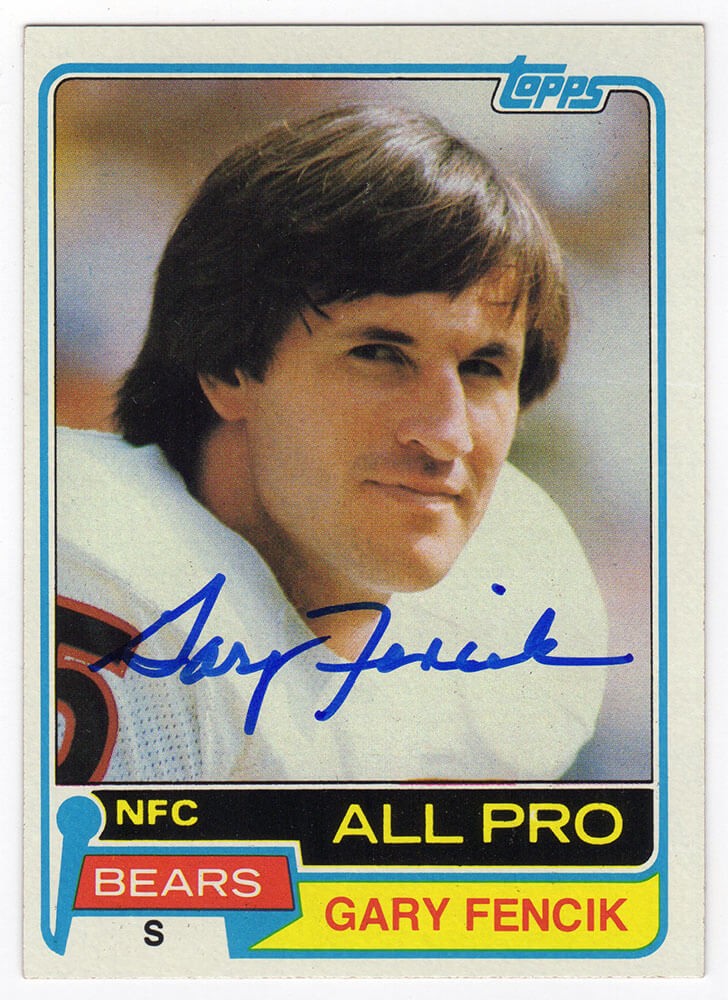 Gary Fencik Signed Bears 1981 Topps Football Trading Card #40 - (SCHWARTZ COA)