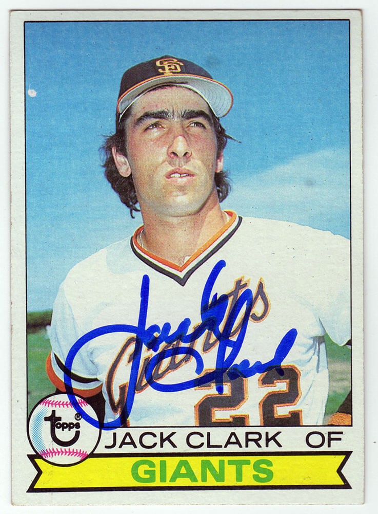 Jack Clark Signed Giants 1979 Topps Baseball Trading Card #512 - (SCHWARTZ COA)