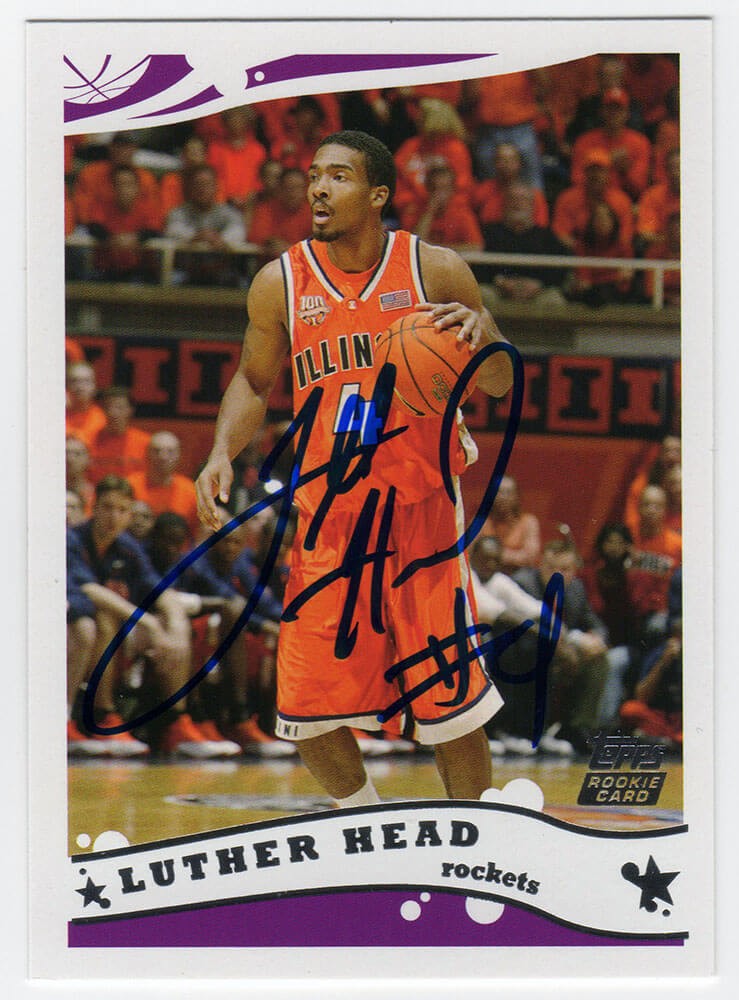 Luther Head Signed Rockets 2005 Topps Rookie Basketball Card #244 - (SS COA)