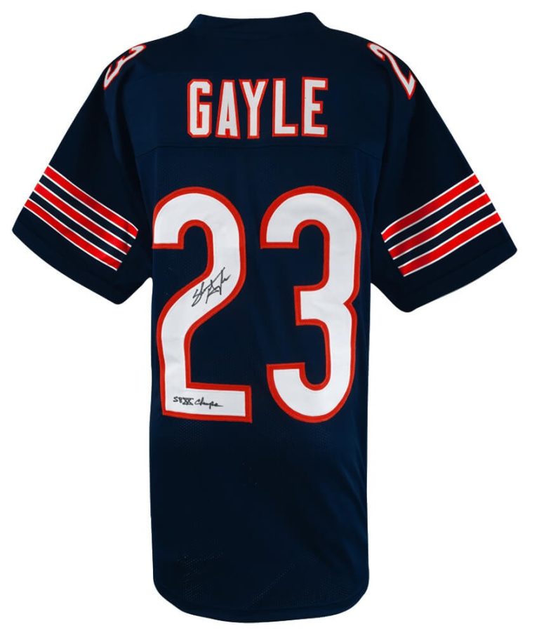 Shaun Gayle Signed Navy Custom Football Jersey w/SB XX Champs - (SCHWARTZ COA)