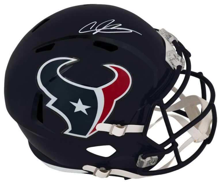 Andre Johnson Signed Texans Riddell Full Size Replica Helmet - (SCHWARTZ COA)