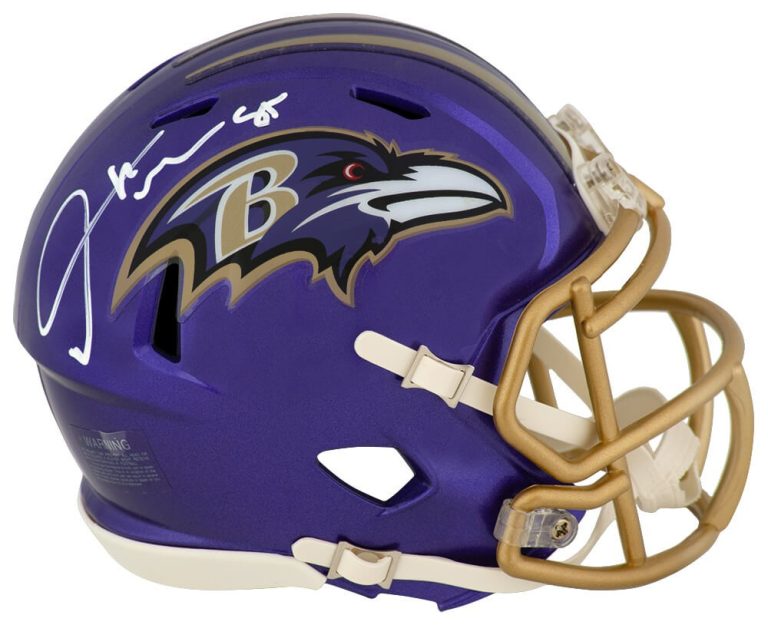 Derrick Mason Signed Ravens FLASH Riddell Speed Mini Helmet - (SCHWARTZ COA)