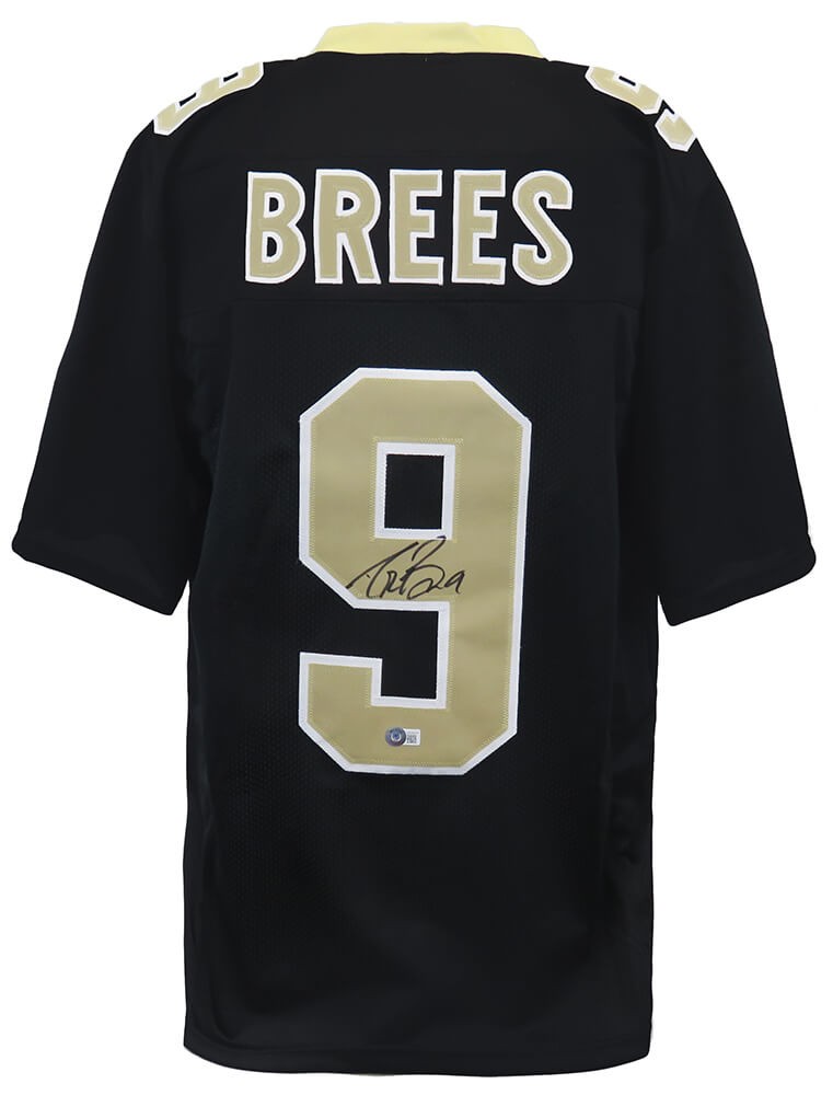 Drew Brees NEW ORLEANS SAINTS Signed Black Custom Football Jersey - BECKETT COA
