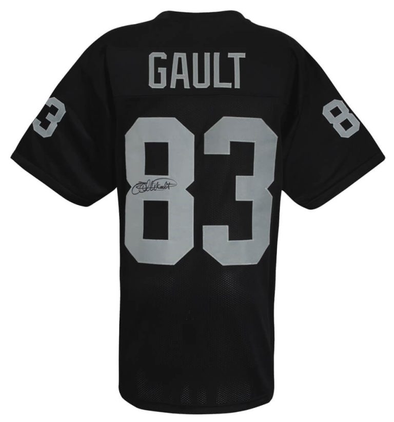 Willie Gault (RAIDERS) Signed Black Custom Football Jersey - (SCHWARTZ COA)