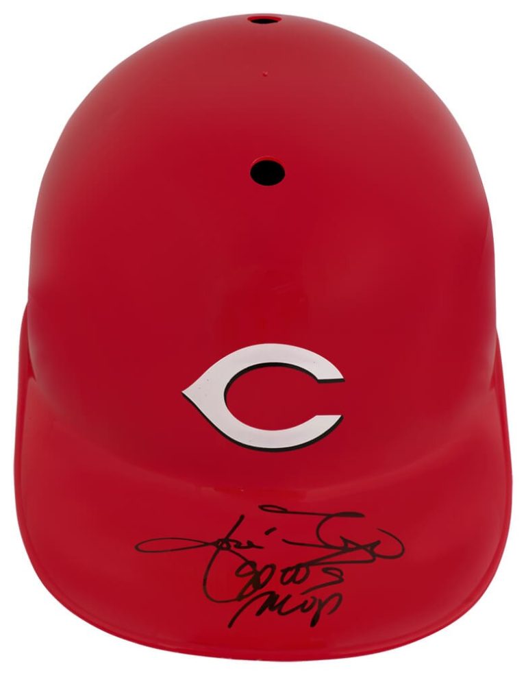 Jose Rijo Signed Reds Souvenir Replica Batting Helmet w/90 WS MVP (SCHWARTZ COA)