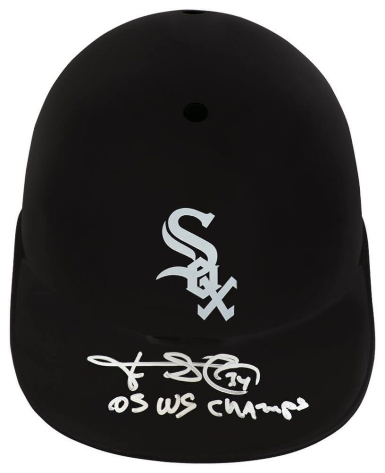 Freddy Garcia Signed White Sox Souvenir Replica Batting Helmet w/Champs (SS COA)