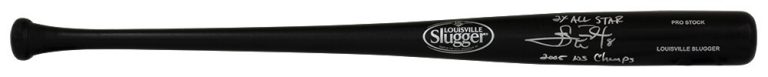 Carl Everett Signed Louisville Slugger Pro Black Baseball Bat w/2-INSC -(SS COA)