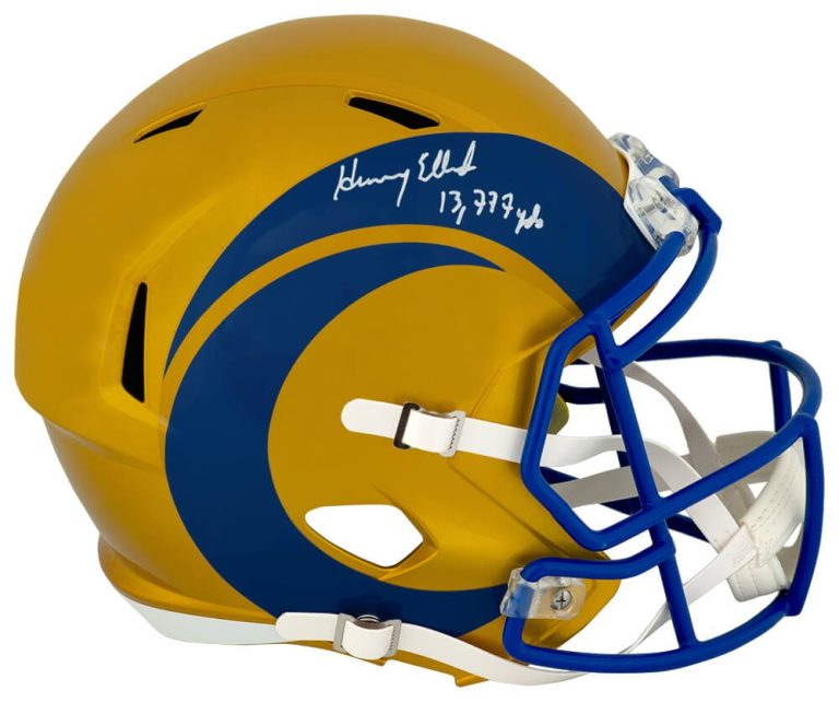 Henry Ellard Signed Rams FLASH Riddell Full Size Replica Helmet w/Yds - (SS COA)