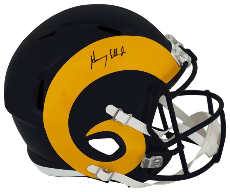 Henry Ellard Signed LA Rams Riddell Full Size Speed Replica Helmet -SCHWARTZ COA