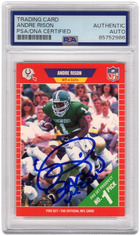 Andre Rison Signed 1989 Pro Set RC Football Card #497 w/Bad Moon - (PSA/DNA)