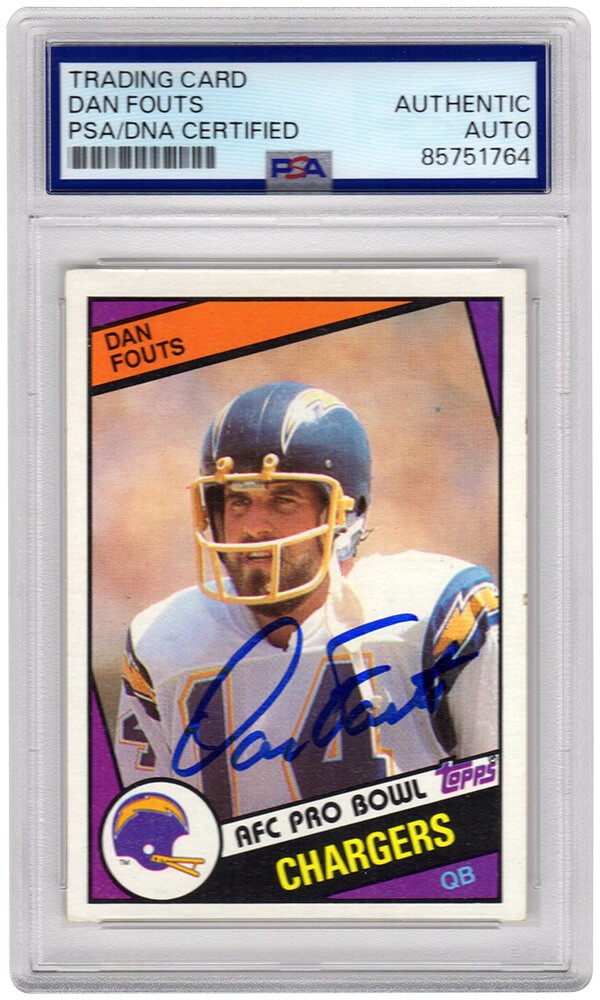 Dan Fouts Signed Chargers 1984 Topps Football Card #179 - (PSA/DNA)