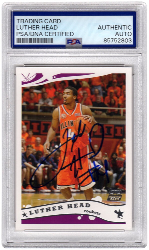 Luther Head Signed Rockets 2005 Topps Rookie Card #244 - (PSA Encapsulated)