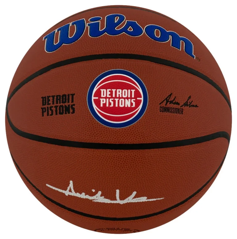 Isiah Thomas Signed Detroit Pistons Logo Wilson Alliance NBA Basketball (SS COA)