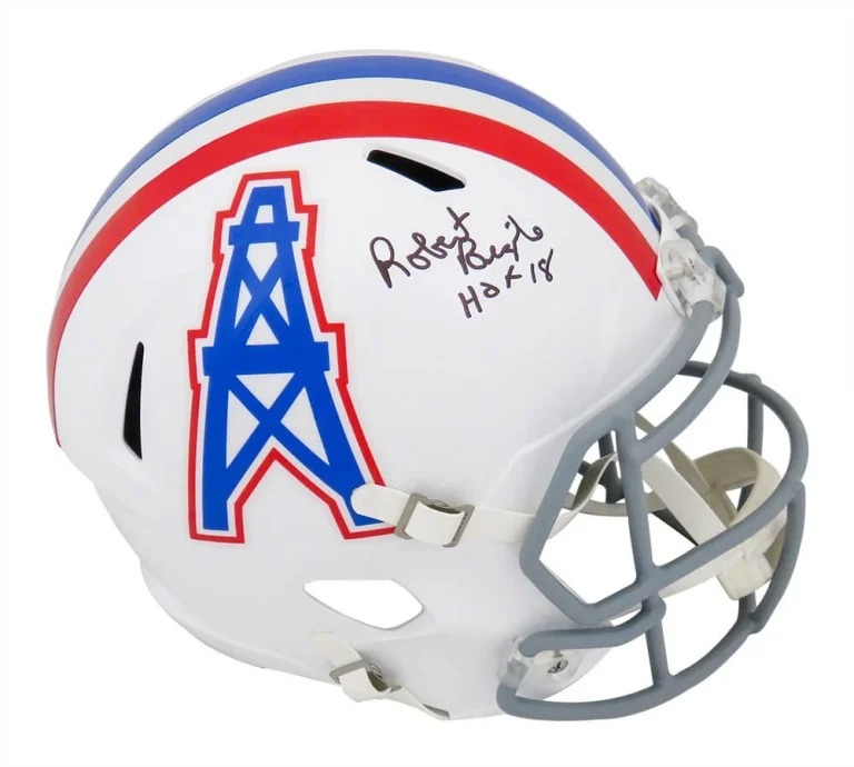 Robert Brazile Signed Oilers T/B Riddell F/S Speed Rep Helmet w/HOF'18 -(SS COA)