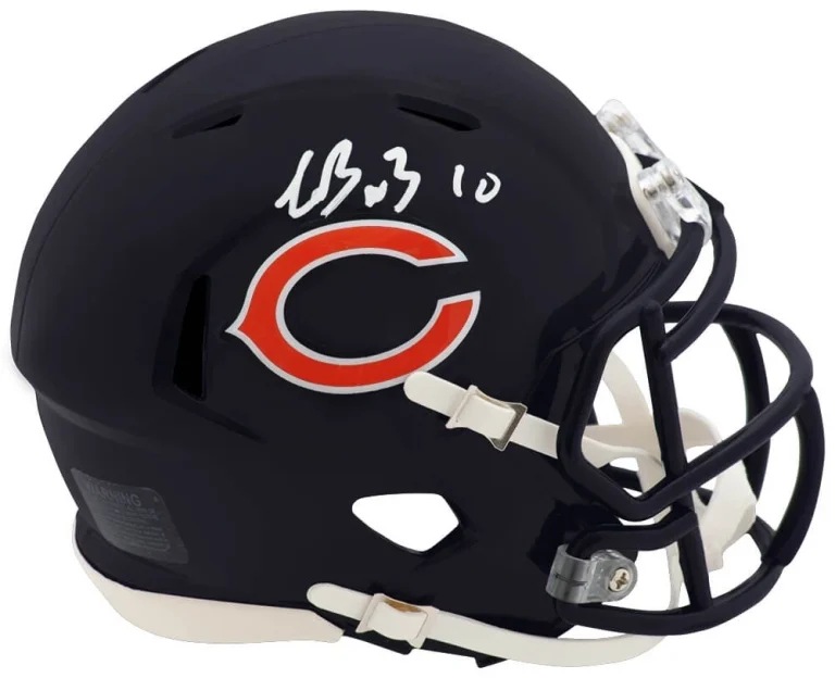 Luther Burden III Signed Chicago Bears Riddell Speed Mini Helmet -(SCWHARTZ COA)